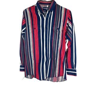 Vintage Wrangler Brushpopper Shirt Western Rodeo Rockabilly Size 15 1/2